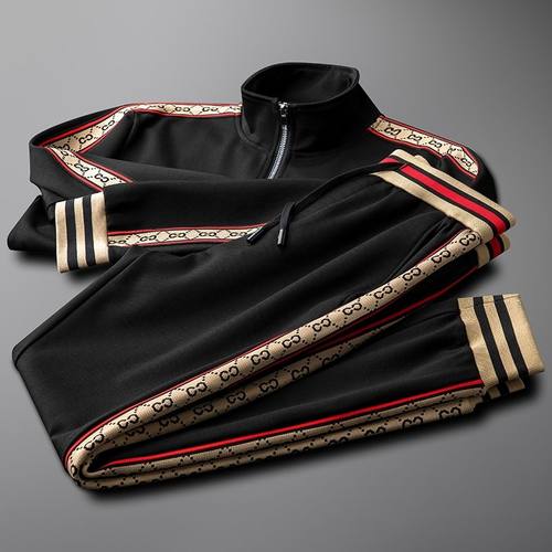 Casual Sports Suit Men 's Light Luxury Stand Collar 2020 Ne