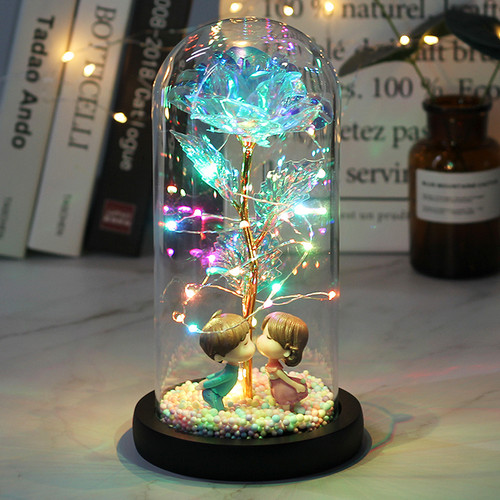2020 LED Enchanted Galaxy Rose Eternal 24K Gold Foil Flower