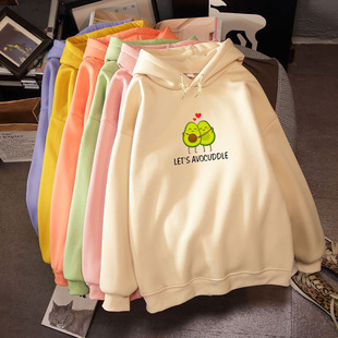 Couple Harajuku Sweatshirt Cute Avocado 2019 Cartoon Winter