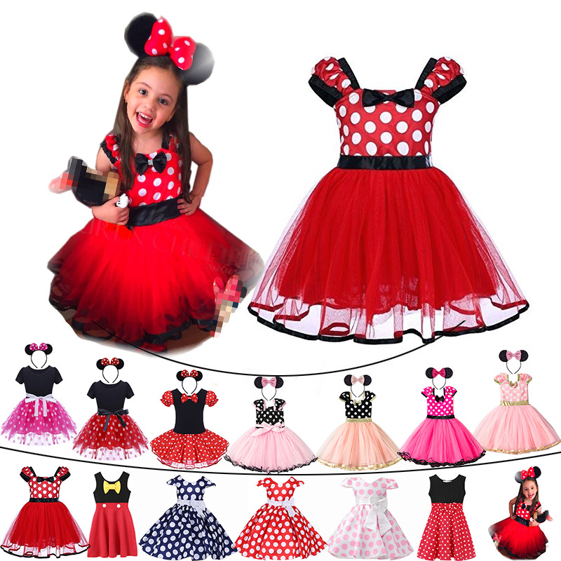 Baby Girl Cute Minnie Mouse Clothing Above Knee Mini Falda