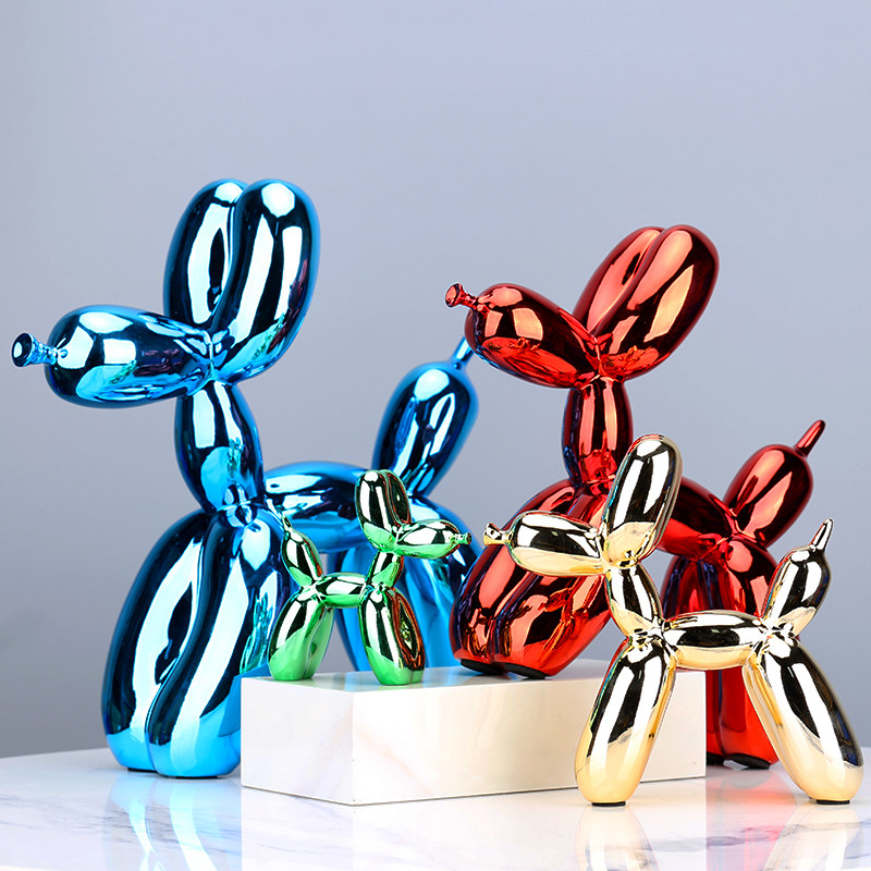 nordic resin dog crafts electroplating balloon dog sculpture