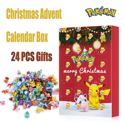 24 PCS Pokemon Christmas Advent Calendar Box Action Figure T