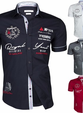 Zogaa 2019 Brand New Men's Fashion Shirts Color Block Summe