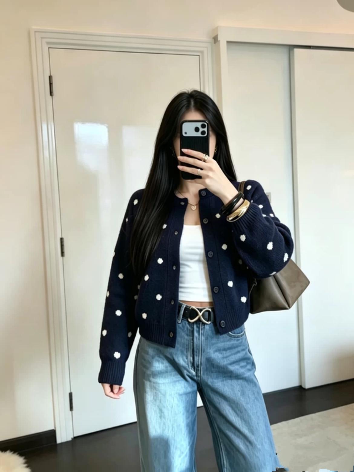 秋冬新款韩版时尚百搭针织衫女休闲宽松开衫外穿小外套毛衣上衣