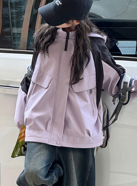 2026新款女童防风冲锋衣外套
