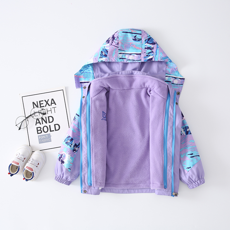 新款春秋冬可拆卸加绒加厚童装