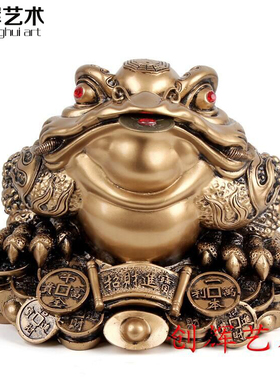 招财摆件金蝉客厅店铺办公室装饰