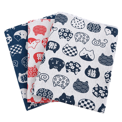 日系棉麻布料批发花布沙发布diy