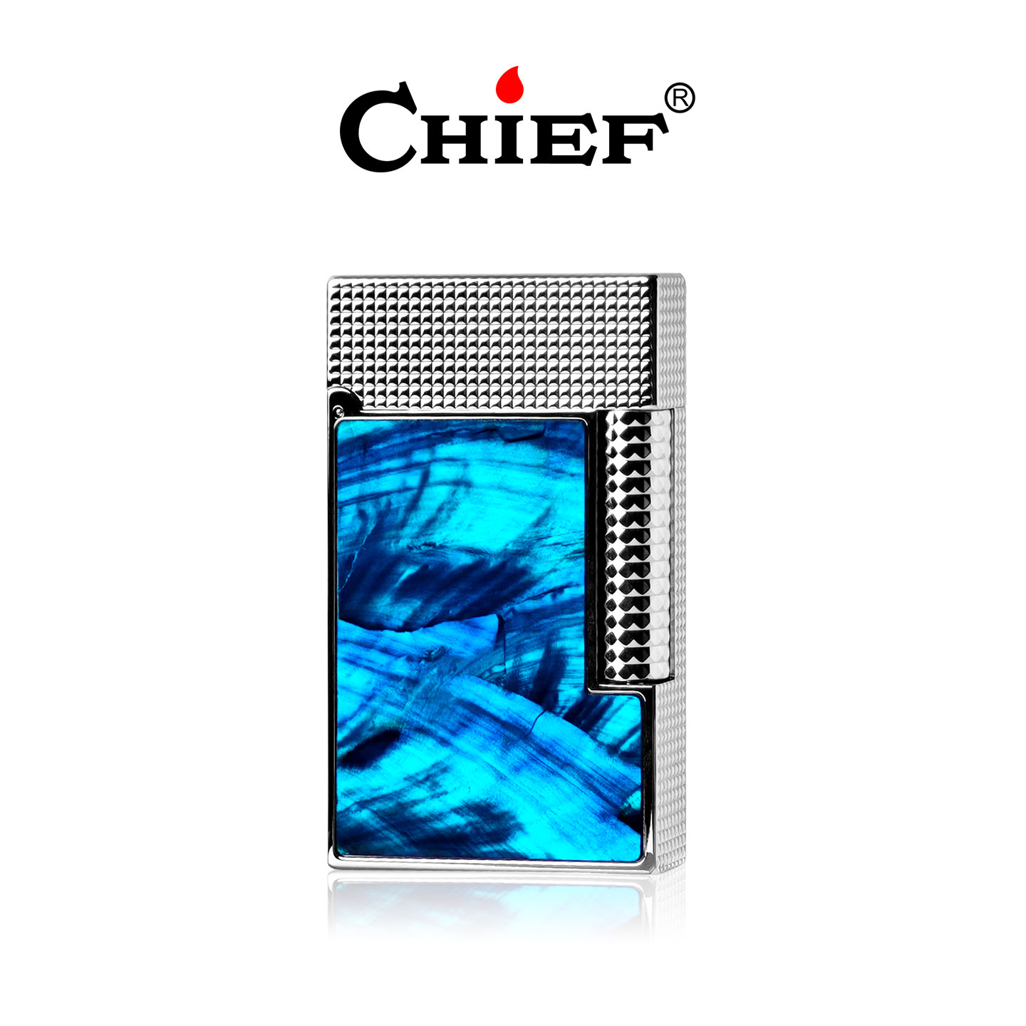 蓝贝-Chief首领天然彩贝黄铜朗声充气打火机高颜值送礼高档