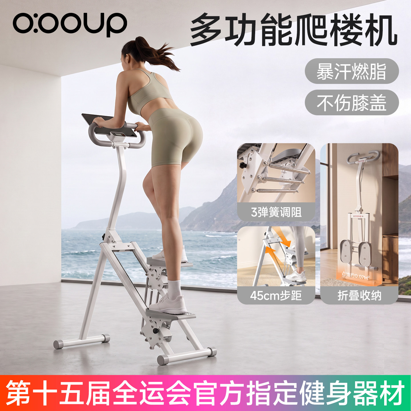 中欧多功能爬楼机健身家用爬坡机楼梯机登山运动器材小型踏步机