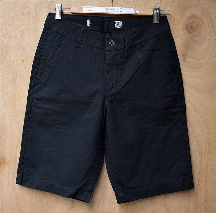 夏季纯棉直筒薄款中腰休闲五分裤