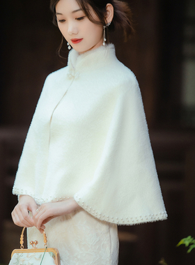 新娘结婚搭配婚纱可穿披肩