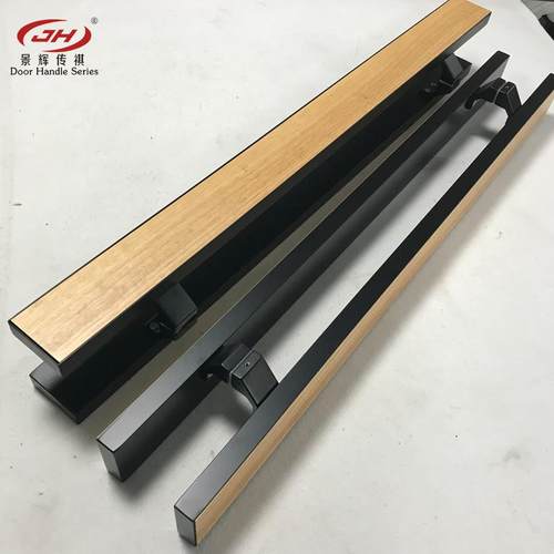 有框玻璃大门侧装把手不锈钢拉手