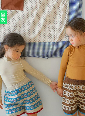 现货锦小和和amber韩国童装女童秋季打底衫天丝棉长袖弹力儿童t恤