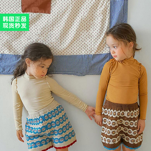 现货锦小和和amber韩国童装女童秋季打底衫天丝棉长袖弹力儿童t恤