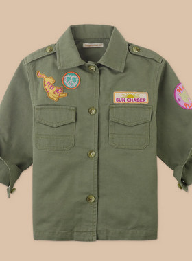 锦小和ginger snaps女童洋气外套2025新款儿童洋气手工贴布薄开衫