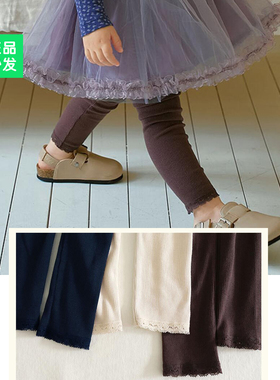 锦小和和 amber韩国童装女童打底裤25春秋薄软儿童弹力外穿修身裤