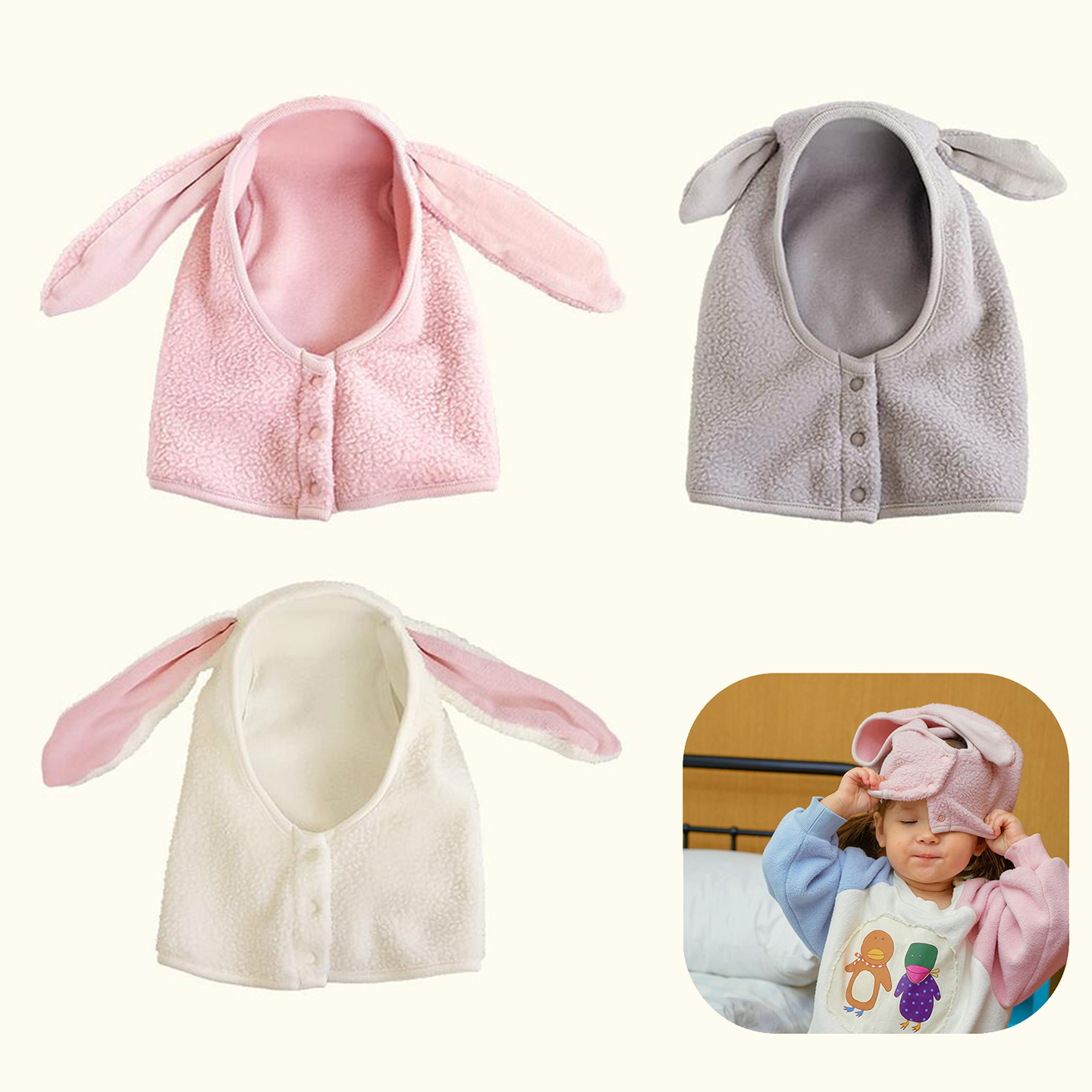 amber女孩可爱柔软防风保暖帽子