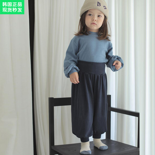 bien女童秋款高腰束脚灯笼裤