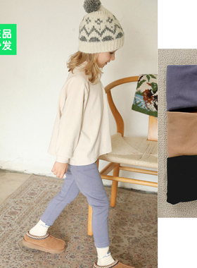 锦小和和bien韩国童装女童加绒打底裤儿童一体绒2025秋冬新款秋裤