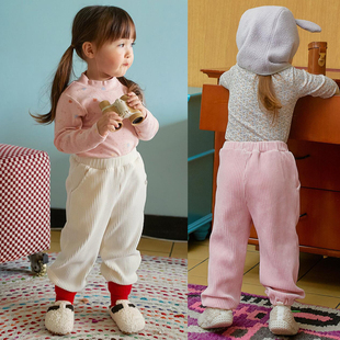 锦小和和 amber韩国童装女童裤子2025新款时尚秋冬儿童灯芯绒裤子