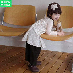 锦小和 amber韩国童装女童冬天连衣裙26新款儿童吊带灯芯绒叠穿裙