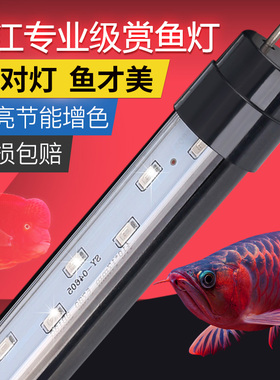 闽江森森鱼缸灯水族箱多色LED灯管三基色龙鱼灯超亮防水照明灯管