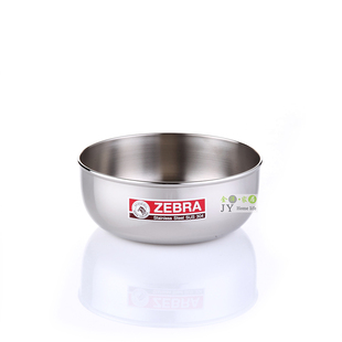 金洋家泰国进口ZEBRA斑马304不锈钢调理碗汤碗饭碗面碗色拉碗无盖