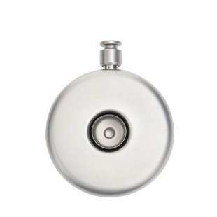 keith铠斯纯钛酒壶圆形扁酒瓶金属小漏斗户外随身迷你便携白酒壶