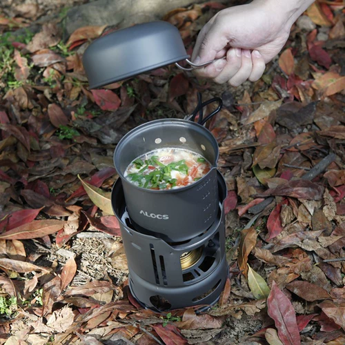 AILU Guye Camp Pot Плохое бедное бедное охлаждение ветер ветры Вект Вуд Ветровой ветер ветровой ветровый ветровой горшок Портативный на открытом воздушном кастрюлю