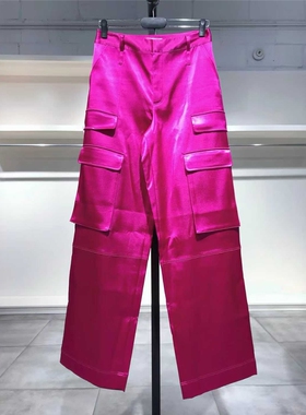 S-M穿 FRAME 洋红色时装裤 620