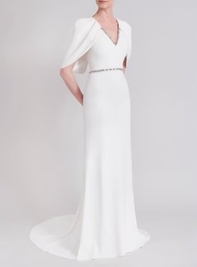 M-L穿 JENNY PACKHAM 浪漫水钻洋装连衣裙 3860