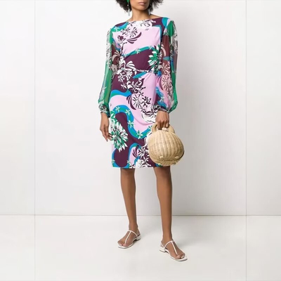 S-M穿 EMILIO PUCCI 欧式印花连衣裙 1630