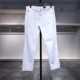 XL穿 JEANS 白色女士微弹纽扣棉质高腰牛仔裤 338