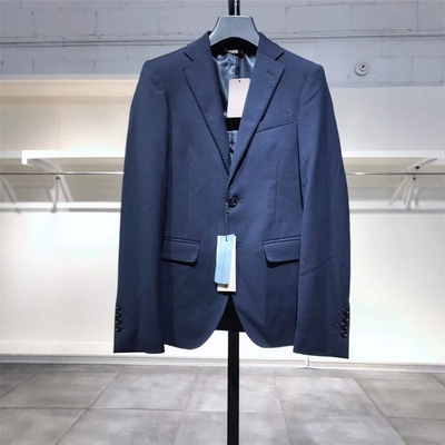 XS穿 ALESSANDRO GILLES 男款深蓝羊毛西服套装 985