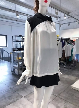 S-M穿 3.1 PHILLIP LIM 拼色系带洋装丝衫 830