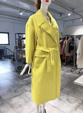 S-L穿 KOSTUMNo1 GENYAL 明黄色廓形大衣 810