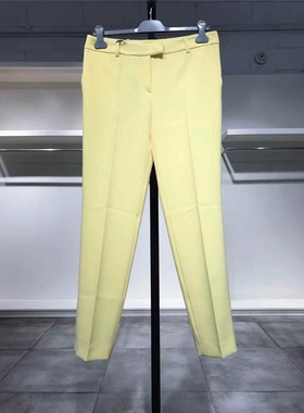 M-L穿 BO0UTIQUE MO0SCHINO 浅黄色洋装裤 710