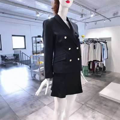 S-M穿 DEREK LAM 10 CROSBY 时尚双排扣洋装外套 710