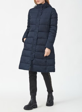 S-M穿 EM ARM 深蓝色压纹时装棉服 930