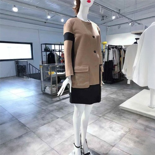 S-L穿 JIL SANDER 优雅浅棕时装羊毛大衣 2685