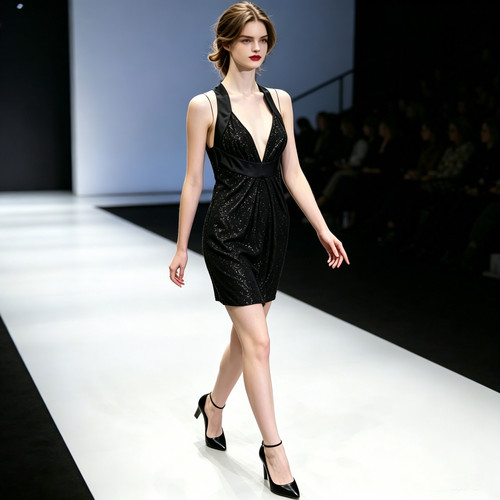 M-小L穿 ROBERTO CAVALLI 漂亮珠花秀款连衣裙 1510