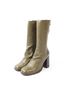 38码 EI0GHT 深茶色牛皮时装靴 766