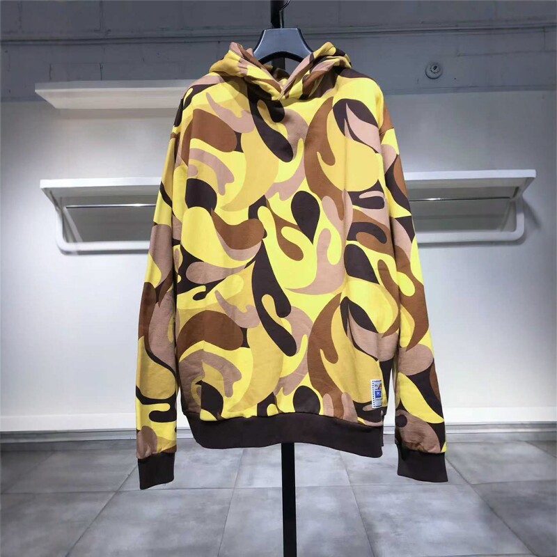 L-XL穿 MARNI 男装迷彩时尚潮流连帽休闲风卫衣 710