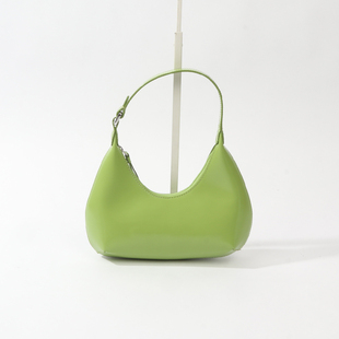 时髦时尚 风绿色拉链牛皮手提包 810 FA0R