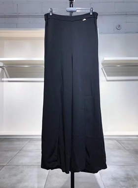 L-小XL穿 CRISTINAEFFE 黑色洋装阔腿裤 455