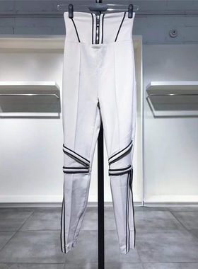 XS-S穿 ELISABETTA FRANCHI 浅灰色设计感洋装裤 620