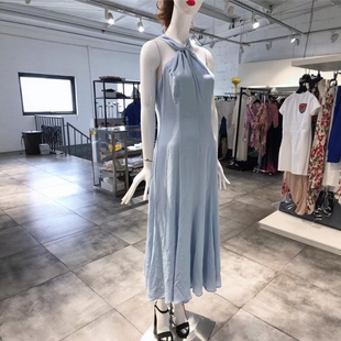 INK IRIS 法式 浅蓝色洋装 735 连衣裙 L穿