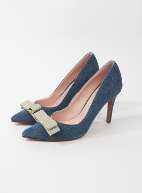 39码 RO0BERTO DE0LLA CR0OCE 靓丽蓝色高跟鞋 630