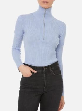 2XS-S穿 GAXX 淡蓝色修身洋装针织衫 699